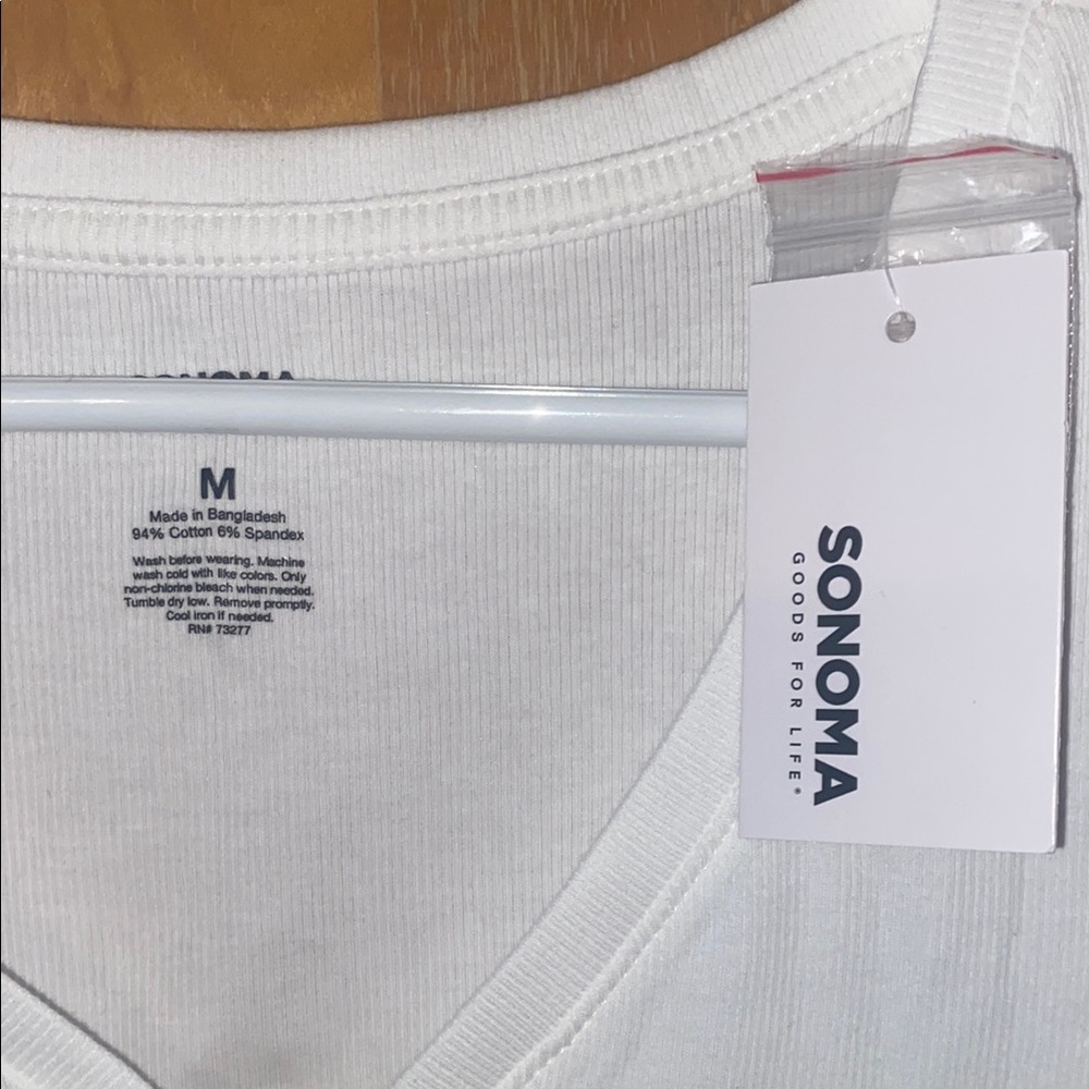 Sonoma White Long Sleeve Buttoned Blouse - Picture 2 of 3